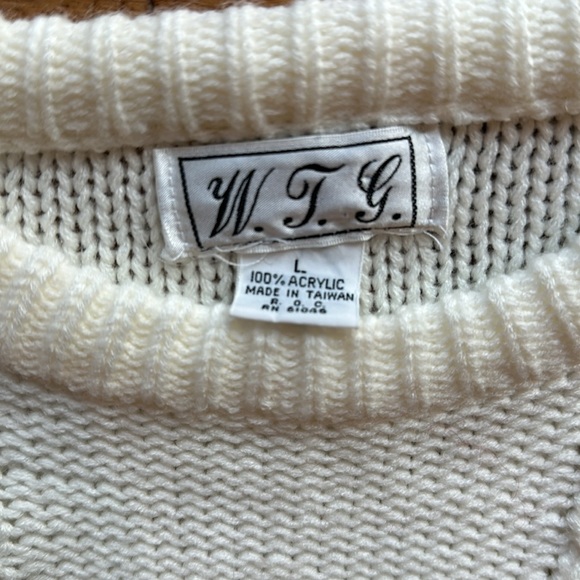 Vtg cable knit sweater vest - Picture 2 of 5
